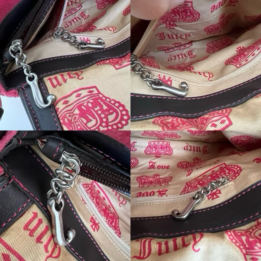 Y2K Juicy Couture Rare Vintage Pink Large Crossbody - Picture 10 of 16